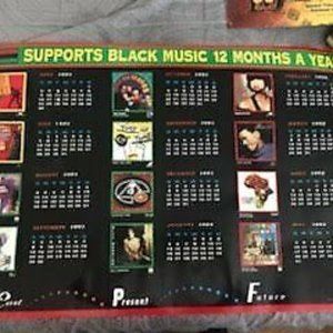 pgd 1991-1992 supports black music month poster - rap hip hop jazz r&b soul